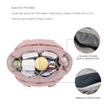 Diaper Tote Quilted Mommy Bag Function Maternity Baby Bag Diaper Changing Messenger with Shoulder Strap Wet Pocket