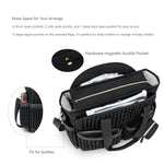 Diaper Tote Quilted Mommy Bag Function Maternity Baby Bag Diaper Changing Messenger with Shoulder Strap Wet Pocket