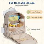 Diaper Bag Small Diaper Backpack Stylish Baby Travel Backpacks with Insulated Pockets, Changing Pad, Stroller Straps