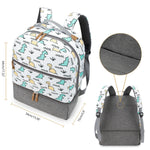 Diaper Bag Backpack - Breast Pump Bag, Removable Cooler Compartment, Double Layer
