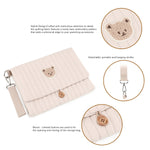 Baby Diaper Bag Organizer Pouches - Waterproof Pod Foldable Diaper Organizer Set, Cute Bear Bag Gift for Baby Shower