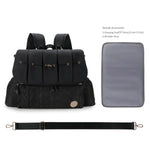 Diaper Bag Backpack - Quilted Travel Diaper Bags for Baby Girl & Boy, Convertible Messenger Baby Changing Bag, Insulated Pockets, Large Capacity, Waterproof and Stylish