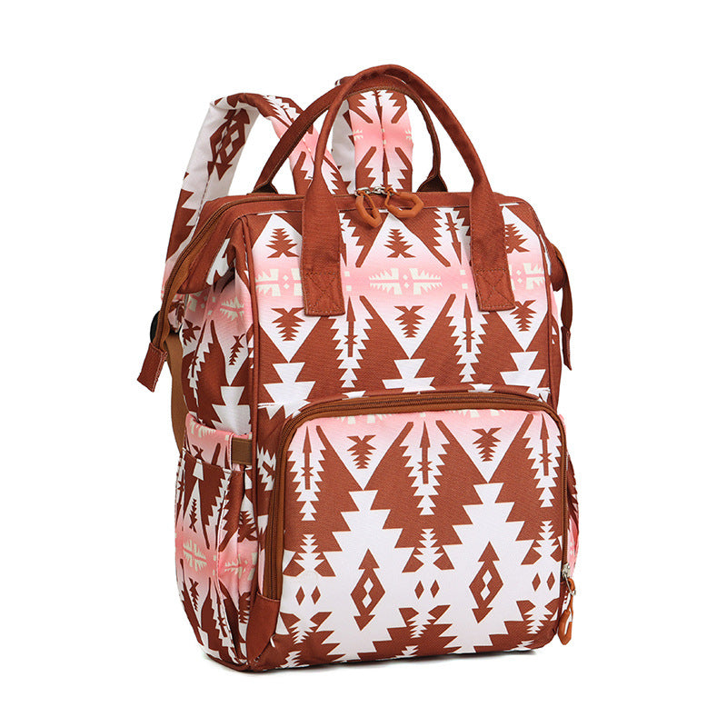 Diaper Bag Backpack Travel Backpack Purses Western Multi-Function Baby Bags for Mom with Waterproof Insulated Pockets