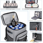 Large Waterproof Insulated Cooler Backpack for Men & Women, Leak Proof Cooler Backpack for Camping, Beach, Fishing, Picnic, Travel, Outdoor, 30L, 48Cans