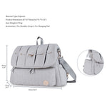 Diaper Bag Backpack - Quilted Travel Diaper Bags for Baby Girl & Boy, Convertible Messenger Baby Changing Bag, Insulated Pockets, Large Capacity, Waterproof and Stylish