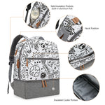 Diaper Bag Backpack - Breast Pump Bag, Removable Cooler Compartment, Double Layer