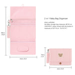 Baby Diaper Bag Organizer Pouches - Waterproof Pod Foldable Diaper Organizer Set, Cute Bear Bag Gift for Baby Shower