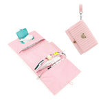 Baby Diaper Bag Organizer Pouches - Waterproof Pod Foldable Diaper Organizer Set, Cute Bear Bag Gift for Baby Shower