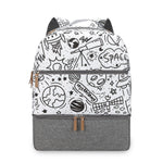 Diaper Bag Backpack - Breast Pump Bag, Removable Cooler Compartment, Double Layer