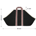 Large Log Tote Bag Firewood Carrier Heavy Duty Fireplace Log Holder Fire Wood Carriers Carrying with Handles Wood Sling For Fire Place Outdoor Cabin Stove Accessories