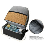 Diaper Bag Backpack - Breast Pump Bag, Removable Cooler Compartment, Double Layer