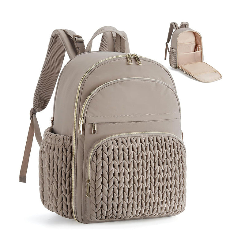 Diaper Bag Small Diaper Backpack Stylish Baby Travel Backpacks with Insulated Pockets, Changing Pad, Stroller Straps