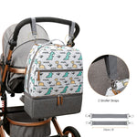 Diaper Bag Backpack - Breast Pump Bag, Removable Cooler Compartment, Double Layer