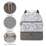 Diaper Bag Backpack - Breast Pump Bag, Removable Cooler Compartment, Double Layer