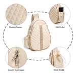 Tennis Bag, Quilted Tennis Sling Crossbody Backpack, Water Resistant Tennis Racket Bags for Women Men, Suitable for Pickleball Tennis Badminton