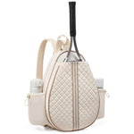 Tennis Bag, Quilted Tennis Sling Crossbody Backpack, Water Resistant Tennis Racket Bags for Women Men, Suitable for Pickleball Tennis Badminton