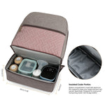 Diaper Bag Backpack - Breast Pump Bag, Removable Cooler Compartment, Double Layer