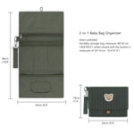 Baby Diaper Bag Organizer Pouches - Waterproof Pod Foldable Diaper Organizer Set, Cute Bear Bag Gift for Baby Shower