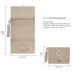 Baby Diaper Bag Organizer Pouches - Waterproof Pod Foldable Diaper Organizer Set, Cute Bear Bag Gift for Baby Shower