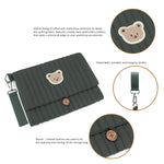 Baby Diaper Bag Organizer Pouches - Waterproof Pod Foldable Diaper Organizer Set, Cute Bear Bag Gift for Baby Shower