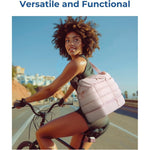 Large travel tote, foldable women's duffel bag, outdoor gym bag, multi-function overnight bag, travel bag