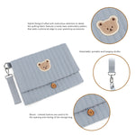 Baby Diaper Bag Organizer Pouches - Waterproof Pod Foldable Diaper Organizer Set, Cute Bear Bag Gift for Baby Shower