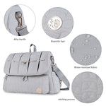 Diaper Bag Backpack - Quilted Travel Diaper Bags for Baby Girl & Boy, Convertible Messenger Baby Changing Bag, Insulated Pockets, Large Capacity, Waterproof and Stylish