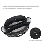 Diaper Tote Quilted Mommy Bag Function Maternity Baby Bag Diaper Changing Messenger with Shoulder Strap Wet Pocket
