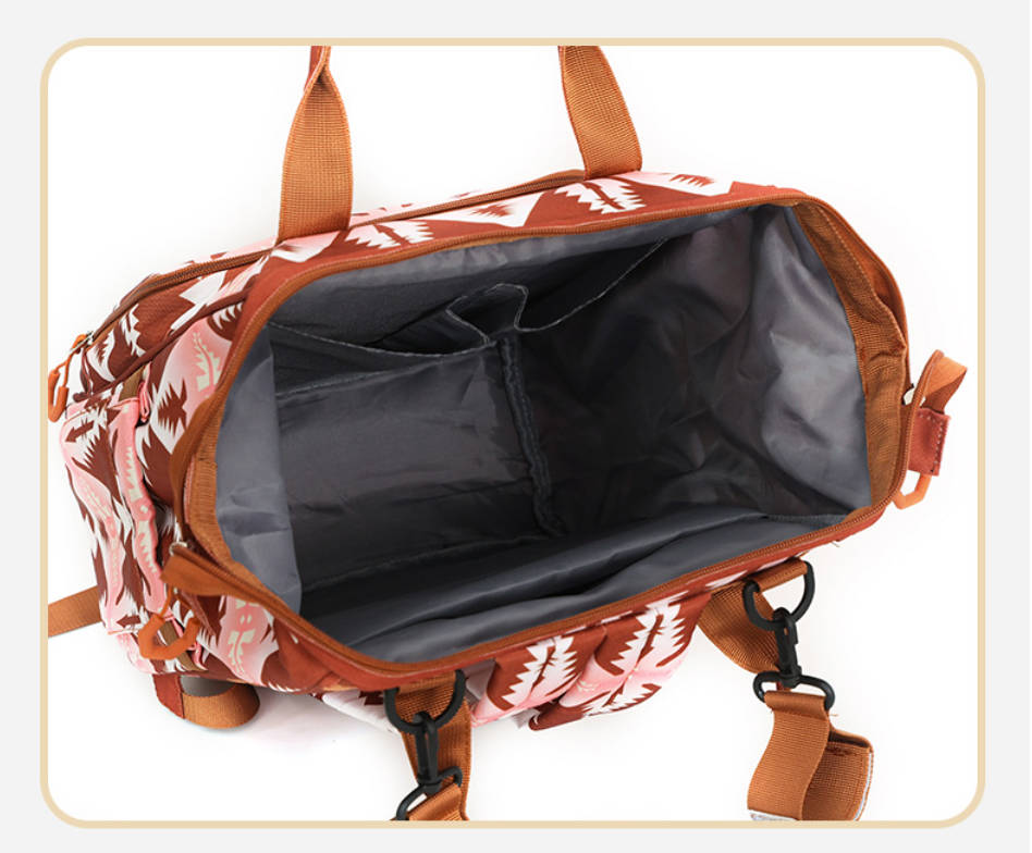 Diaper Bag Backpack Travel Backpack Purses Western Multi-Function Baby Bags for Mom with Waterproof Insulated Pockets