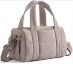 Quilted Tote Bag Small Puffer Crossbody Bag for Women Lightweight Nylon Puffy Shoulder Handbag with Adjustable Strap