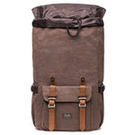 KAUKKO Retro Canvas Backpack for city trips, E5-1 ( Coffee / 22L ) - kaukko