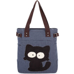 KAUKKO Shoulder Canvas Handbag Women Bag ( Blue ) - kaukko