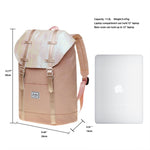 KAUKKO Travel Casual Rucksack Laptop Daypack, EP6-11 ( Fairy Rose Tan / 11.8L ) - kaukko