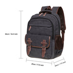 KAUKKO Vintage Canvas Backpack - Large Capacity,Multi-Functional Durable Outdoor Rucksack KS28, 24.3L - kaukko