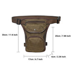 KAUKKO Vintage Canvas Leg Bag for Men Women Perfect for Cycling, Motorcycling and Hiking - kaukko