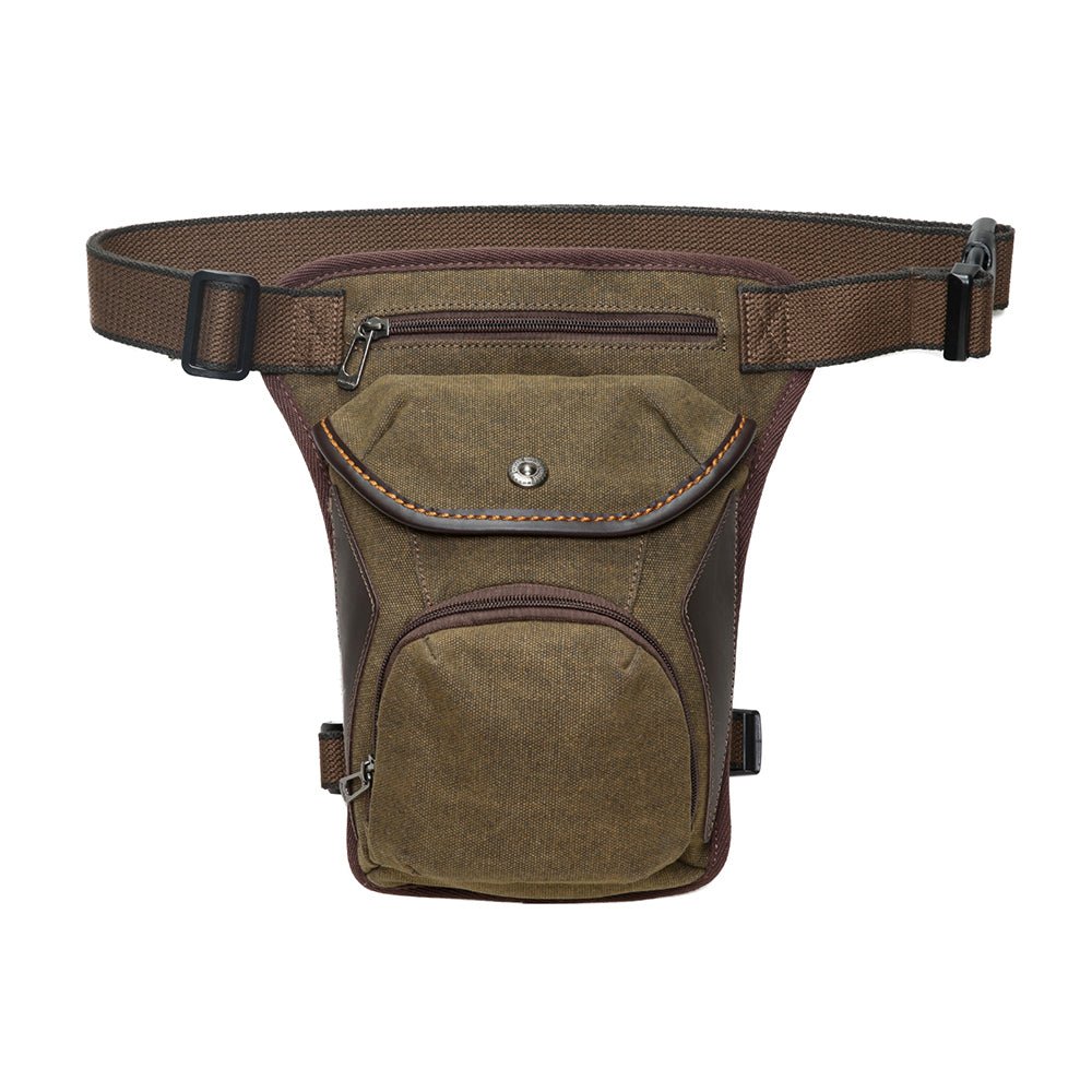 KAUKKO Vintage Canvas Leg Bag for Men Women Perfect for Cycling, Motorcycling and Hiking - kaukko