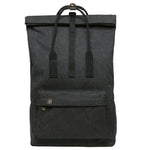 KAUKKO Vintage Canvas Rucksack Laptop Backpack for 12" Notebook for Women Men,School College Backpack (47-2-BLACK) - kaukko