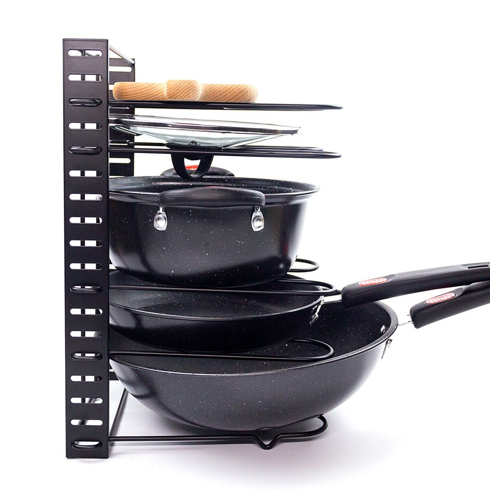 Kitchen Counter and Cabinet Pan Organizer Shelf Rack – kaukko