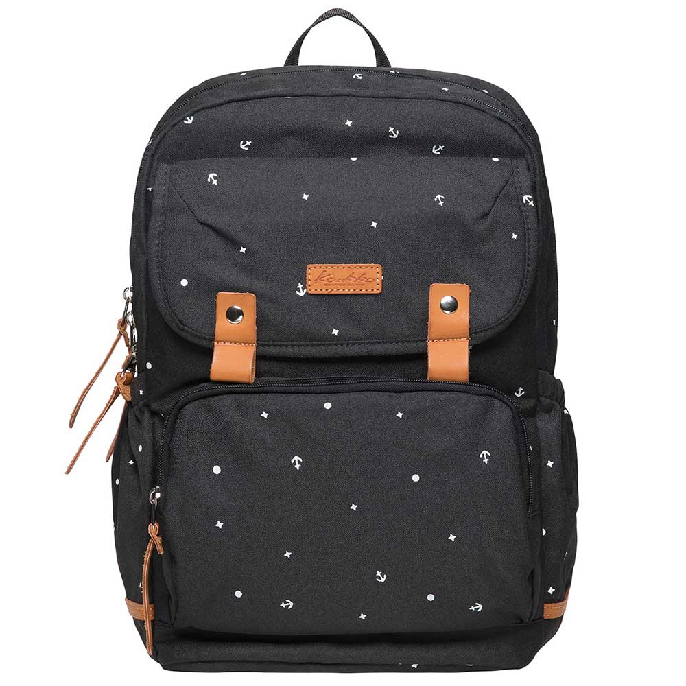 Laptop College Backpack for Teen Girls, Casual Daypack Fits 15.6" Laptop by KAUKKO (09-BLACK) - kaukko