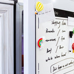 Magnetic Dry Erase Whiteboard Sheet for Fridge-Includes 7 Fine Magnets & Marker with Magnets - Refrigerator White Board Planner & Organizer - kaukko