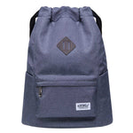 Oxford fabric Drawstring Sports Backpack ( grey ) - kaukko