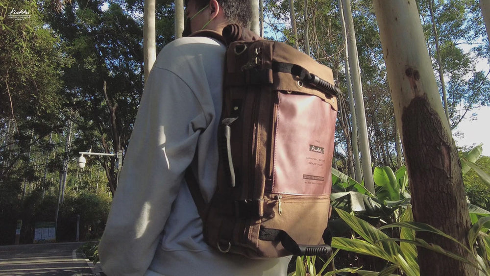 KAUKKO Outdoor Travel Men Backpack, Hiking Camping Canvas Rucksack – kaukko
