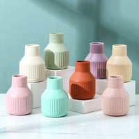 KAUKKO Solid Color Ceramic Vase Small Flower Vases for Home Decor, Modern Decor, Living Room Decor, Shelf Decor, Table, Bookshelf Decor Green