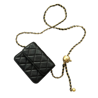 KAUKKO Fashion Diamond pattern Women Bag Chain Messenger Bag Black