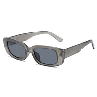 KAUKKO Rectangle Sunglasses for Women Retro Driving Glasses 90’s Vintage Fashion Narrow Square Frame UV400 Protection Black Frame Grey Lens+Grey Frame Grey Lens