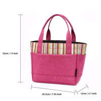 Classic commuter lunch box bag solid color suitable for work Red