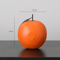 KAUKKO Creative Modern Ornament Fruit Decoration Minimalist Resin Crafts Office Desktop Home Soft Decoration Orange Apple