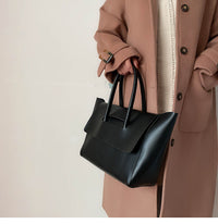 KAUKKO Fashion Women Shoulder Bags Solid Color Messenger Bag Black
