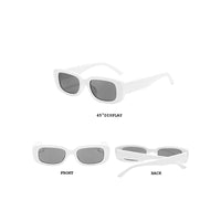 KAUKKO Rectangle Sunglasses for Women Retro Driving Glasses 90’s Vintage Fashion Narrow Square Frame UV400 Protection White