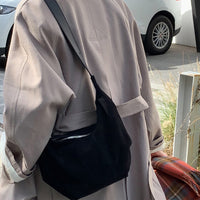 KAUKKO High capacity Retro Underarm Bag New Frosted Messenger Women Bag Black